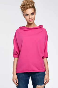 Online Bluzka kimono z krótkim rękawem - fuksja Bluzki