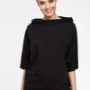 Discount Bluzka kimono z krótkim rękawem - czarna Bluzki