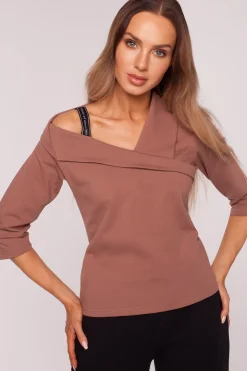 Discount Buzka z ayetryczny dekote - czekoadowa Odzież Casualowa|Dobry Skład