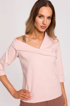 Hot Buzka z ayetryczny dekote - cukierkowy-róż Odzież Casualowa|Dobry Skład