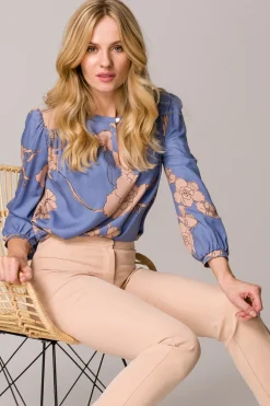 Discount Bluzka z bufiastymi rękawami - model 1 Kolory I Printy Sezonu|Bluzki