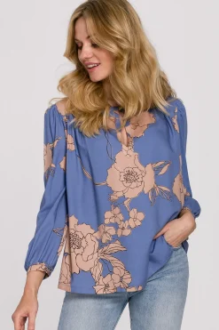 Discount Bluzka z bufiastymi rękawami - model 1 Kolory I Printy Sezonu|Bluzki