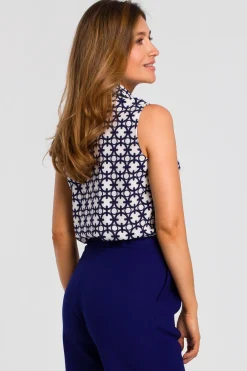 Best Bluzka z kołnierzykiem bez rękawów - model 1 Bluzki