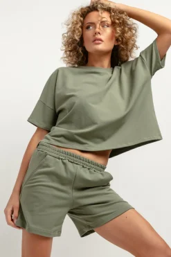 Clearance Buzka z krótki rękawe - zieona Odzież Casualowa|Dobry Skład