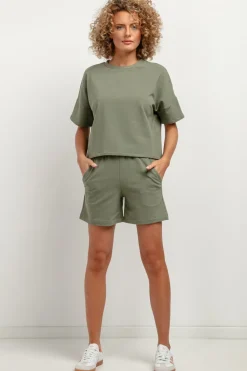 Clearance Buzka z krótki rękawe - zieona Odzież Casualowa|Dobry Skład