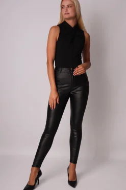 Online Body dakie z półgofe - czarne Body|Bluzki