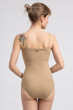Outlet Body na cienkich raiączkach - cappuccino Body|Odzież Casualowa