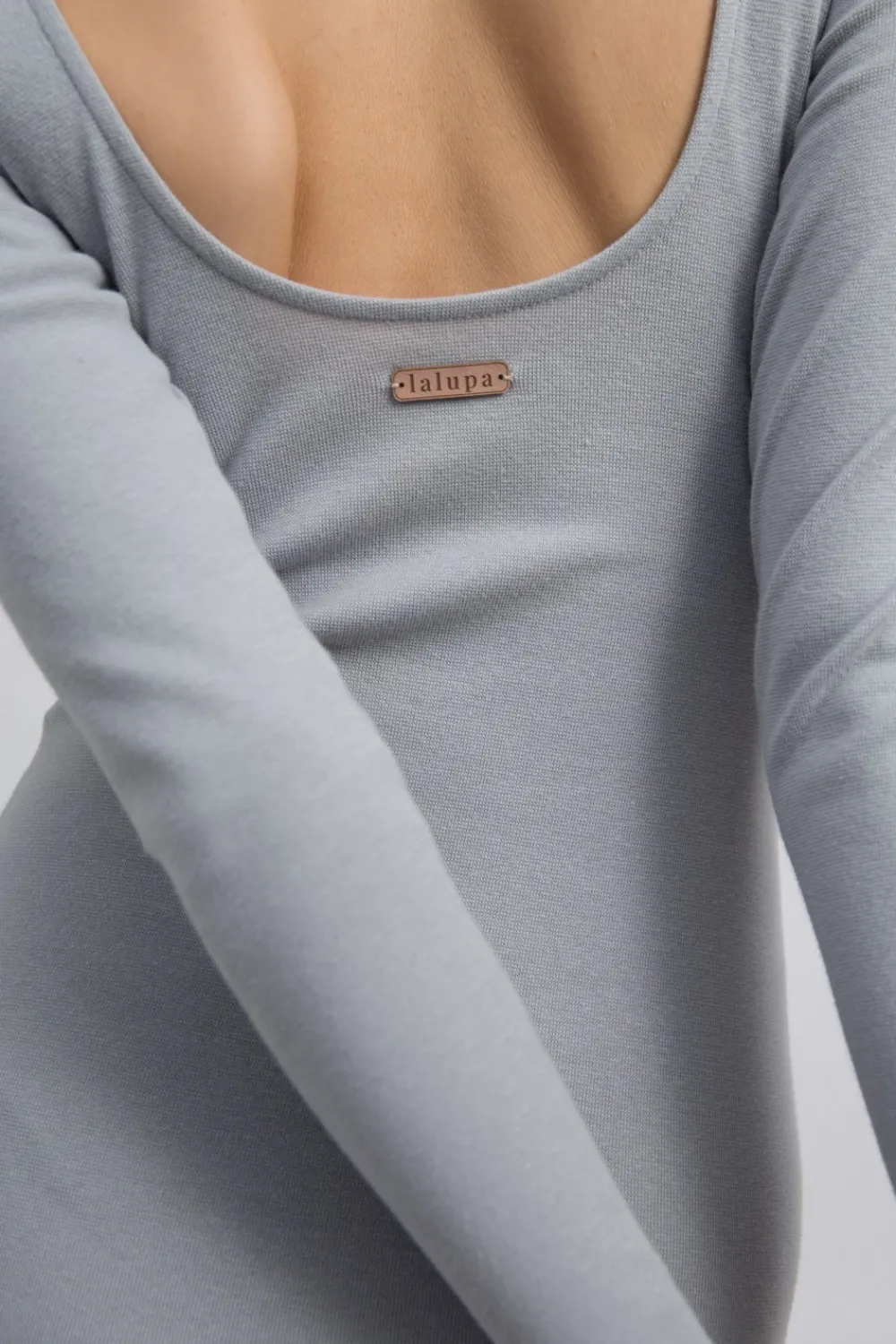 Outlet Body prążkowane z długii rękawai - popieate Body|Odzież Casualowa