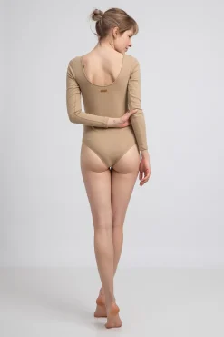 Discount Body prążkowane z długii rękawai - cappuccino Body|Odzież Casualowa