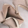 Best Botki na cienkim obcasie - beżowe Botki