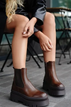 Hot Buty do kostek Alpa - brązowe Botki