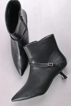 Best Buty do kostek na cienkim obcasie Isla - czarne Botki
