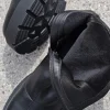 Buty do kostek na platforme Abeni - czarne Botki