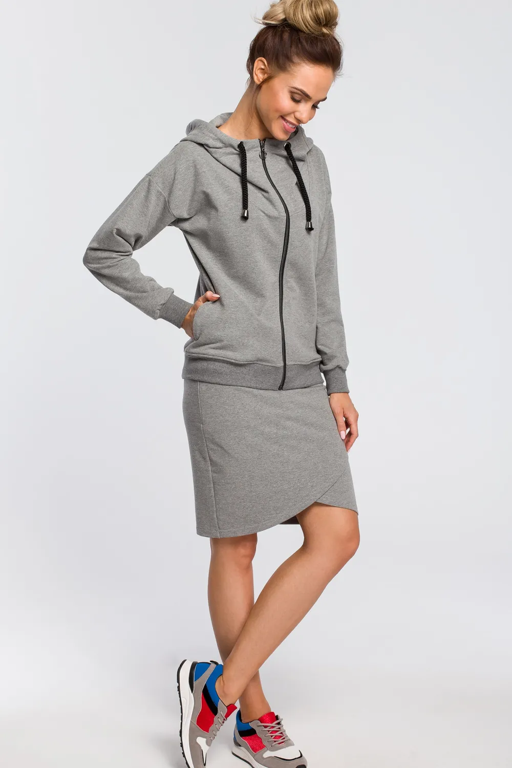 Outlet Ciepła zauwana buza z kapture - zara Odzież Casualowa|Bluzy