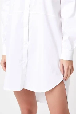 Discount Ciążowa sukienka koszulowa - biała Odzież Ciążowa|Sukienki Koktajlowe