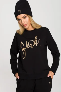 Czapka beanie z haftem - czarna Akcesoria|Dobry Skład