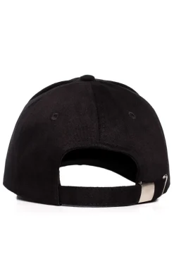 Hot Czapka unisex z daszkiem i nadrukiem - czarna Akcesoria