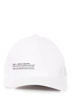 Outlet Czapka unisex z daszkiem i nadrukiem - biała Akcesoria