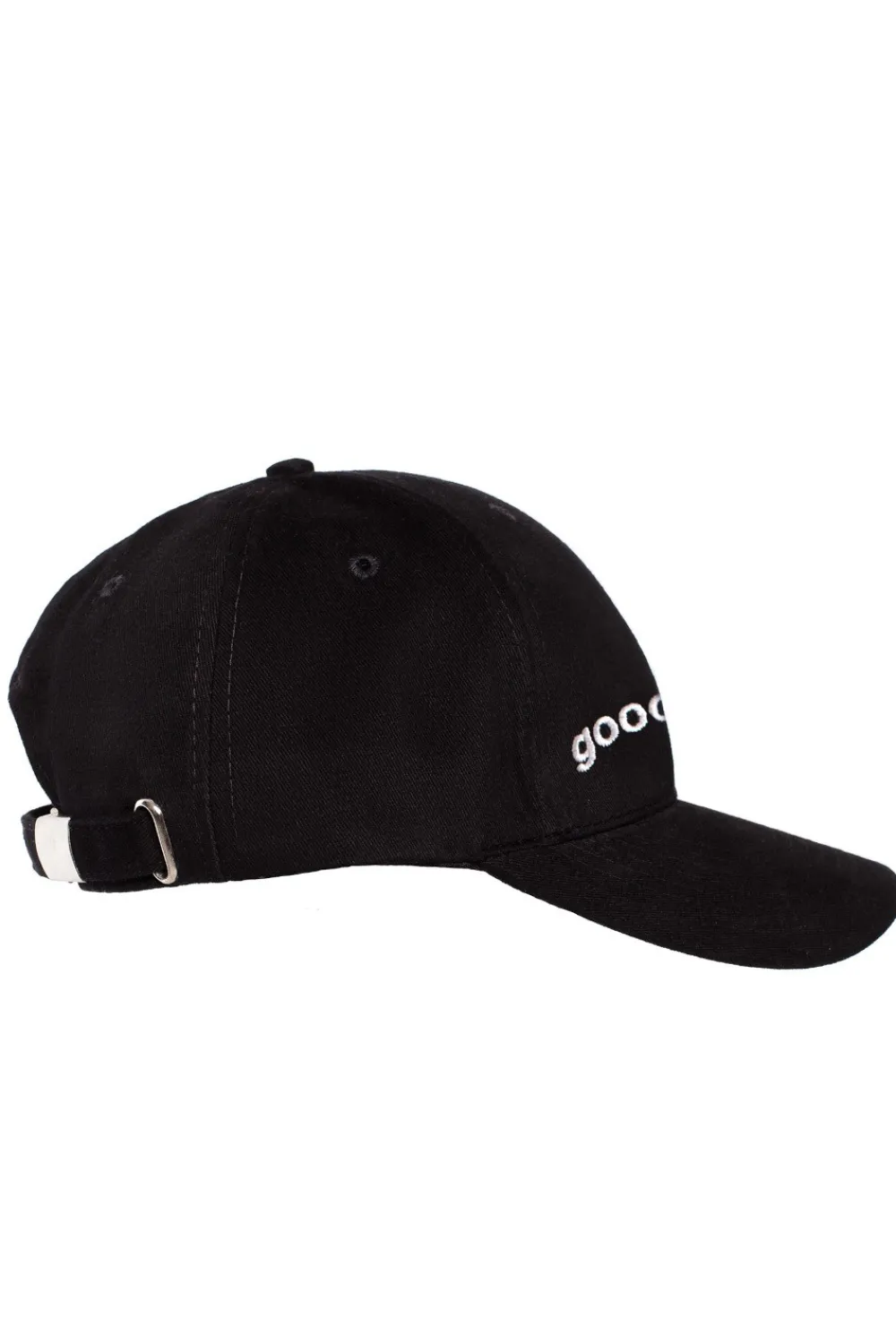 Discount Czapka z daszkiem i haftem "good vibes" - czarna Akcesoria