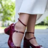Hot Czółenka na obcasie Fay - bordowe Czółenka|Buty