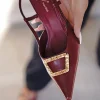 Hot Czółenka slingback Amanda - bordowe Czółenka|Buty