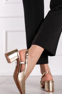 Clearance Czółenka slingback Ilene - złote Czółenka|Buty