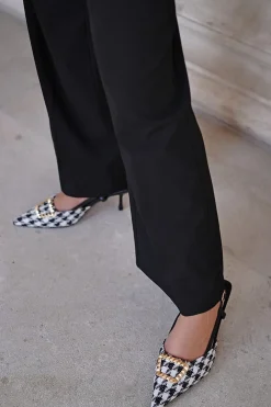 Sale Czółenka slingback na cienkim obcasie Amanda - czarno-białe Czółenka|Buty