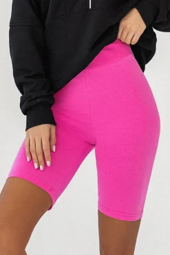 Hot Dopaowane koarki w wyoki tane - różowe Spodenki|Legginsy