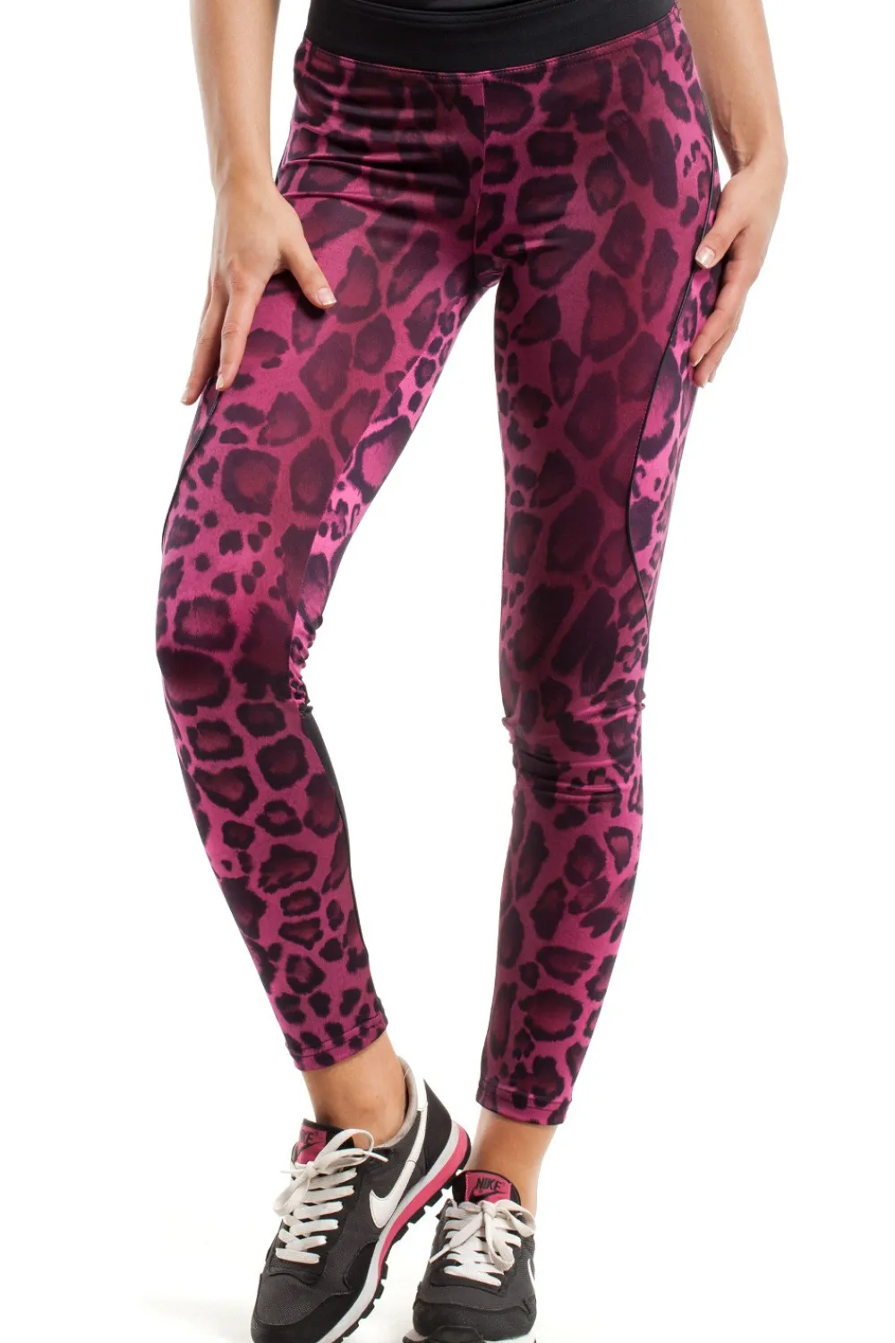 Outlet Dopasowane legginsy neonowe - model 10 Legginsy
