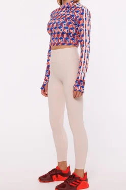 Clearance Dopaowane egginy prążkowane z wyoki tane - janobeżowe Legginsy|Odzież Casualowa