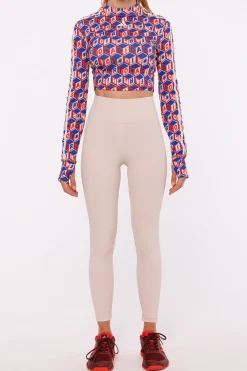 Clearance Dopaowane egginy prążkowane z wyoki tane - janobeżowe Legginsy|Odzież Casualowa