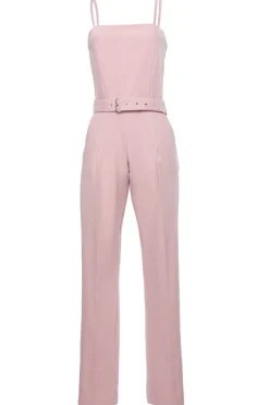 Online Dopaowany kobinezon na raiączkach - brudny róż Kombinezony|Eleganckie Kombinezony