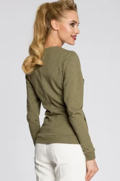 Discount Dresowa kurtka zasuwana na zamek - khaki Odzież Casualowa|Płaszcze I Kurtki Przejściowe