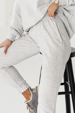Hot Dresowe joggery damskie z kieszeniami - szare Dobry Skład|Spodnie