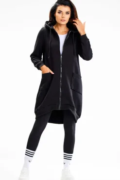 Clearance Długa buza daka overize - czarna Odzież Casualowa|Dobry Skład