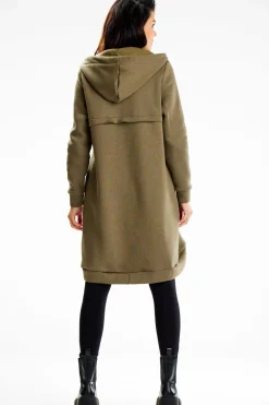 Clearance Długa buza daka overize - khaki Odzież Casualowa|Dobry Skład