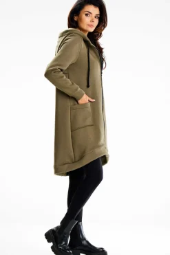 Clearance Długa buza daka overize - khaki Odzież Casualowa|Dobry Skład