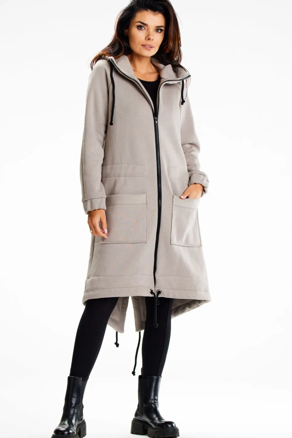 Clearance Długa buza portowa typu parka - zara Odzież Casualowa|Dobry Skład