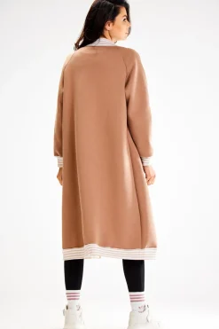 New Długa buza typu parka ze tójką - beżowa Odzież Casualowa|Bluzy
