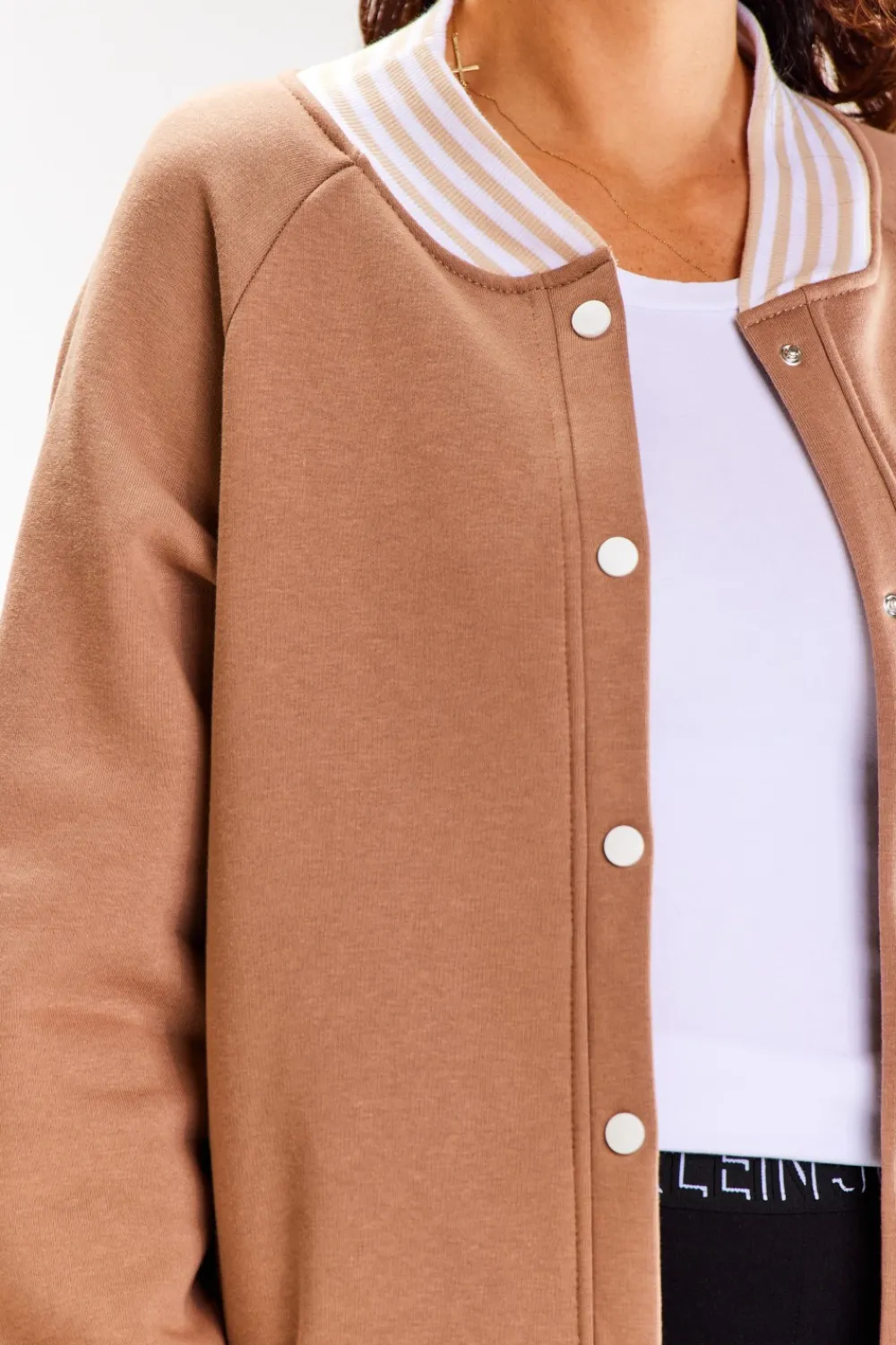 New Długa buza typu parka ze tójką - beżowa Odzież Casualowa|Bluzy