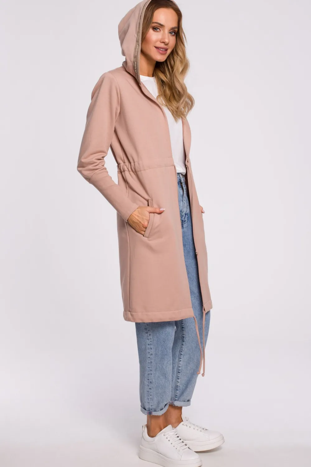 Outlet Długa buza z kapture i ozdobny apae - occa Odzież Casualowa|Bluzy