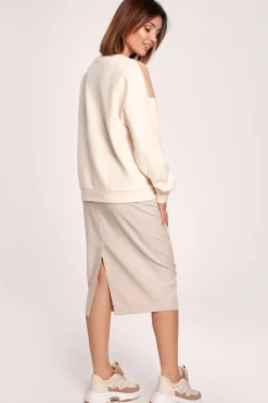 Sale Dwukolorowa bluza o luźnym kroju - model 4 Bluzy