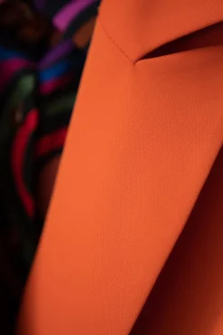 Clearance Dwurzędowa arynarka daka - poarańczowa Marynarki|Do Pracy