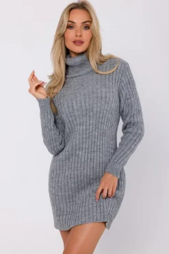 Clearance Dzianinowa ukienka z gofe - zara Swetry|Sukienki