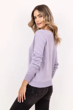 Outlet Dzianinowy weter z dekote w erek – iiowy Swetry