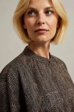 Clearance Elegancka sukienka midi w drobne kropki - czarna Sukienki