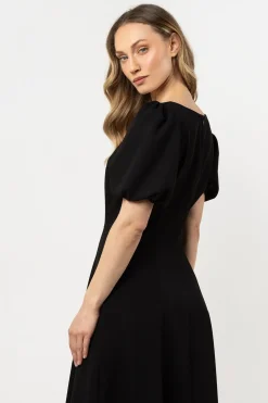 Clearance Eegancka ukienka rozkozowana - czarna Sukienki
