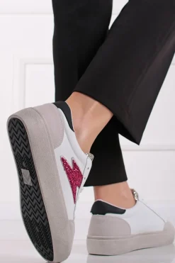 Online Fuksjowe niskie trampki Cardy - biało Sneakersy