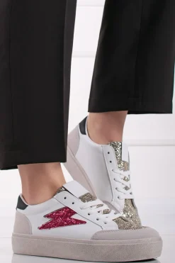 Online Fuksjowe niskie trampki Cardy - biało Sneakersy
