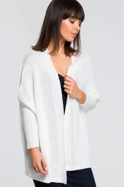 New Kardigan typu oversize - biały Swetry